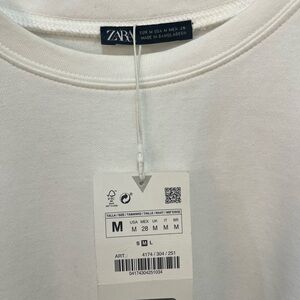 Zara Men's Cream Long Sleeve Tee - Brand new with tags.